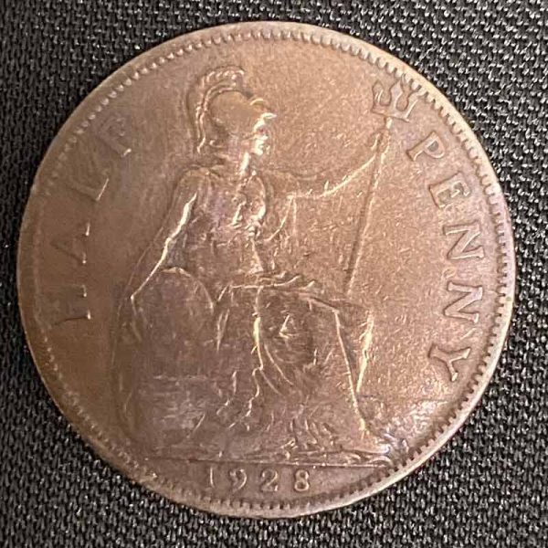 Moneda half penny 1928