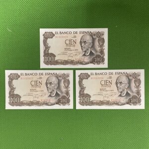 Billete de 100 pesetas de 1970 para colección numismática española