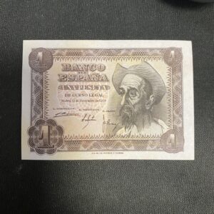 Billete original de 1 Peseta de 1951 Emitido por el Banco de España con fecha 19 de noviembre de 1951