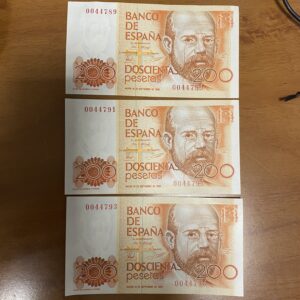Lote Billetes 200 Pesetas