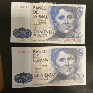 Pareja de Billetes de 500 pesetas